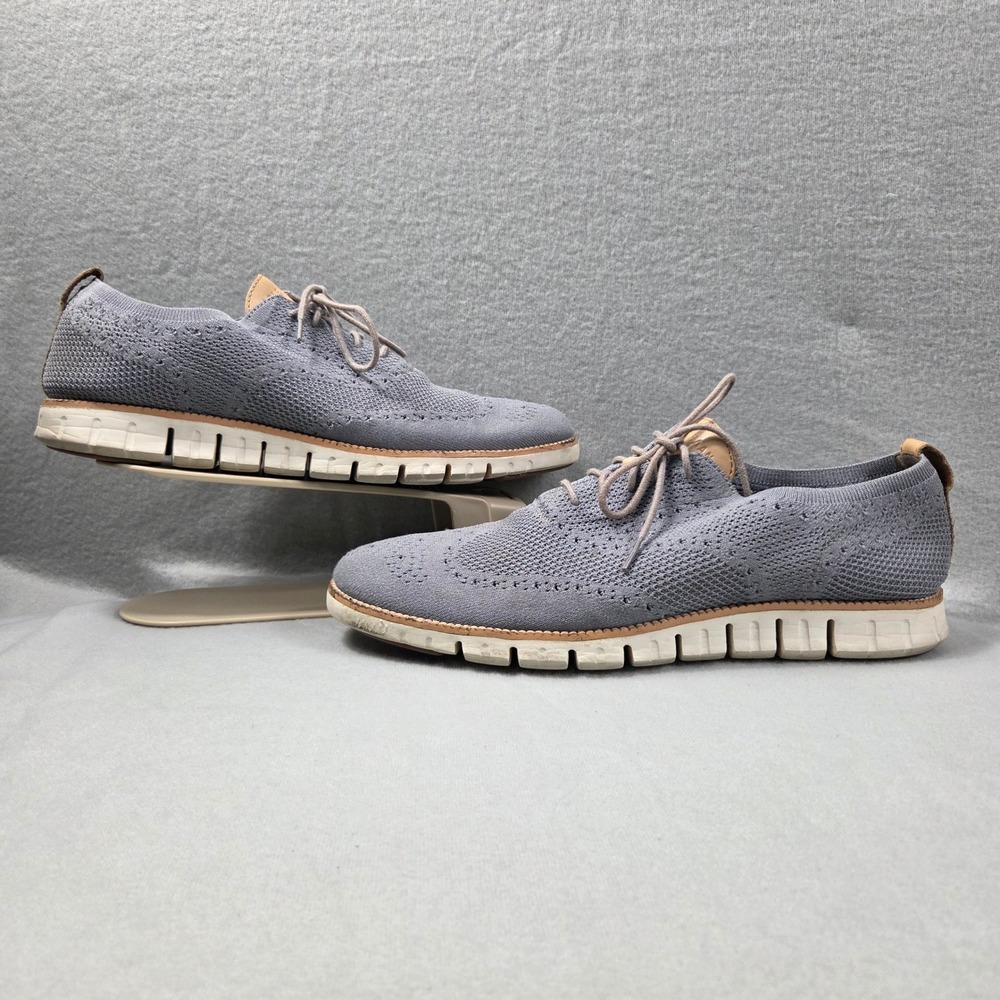 Cole Haan Zerogrand Stitchlite Oxford Mens 13 Grey Excellent Wingtip C24944